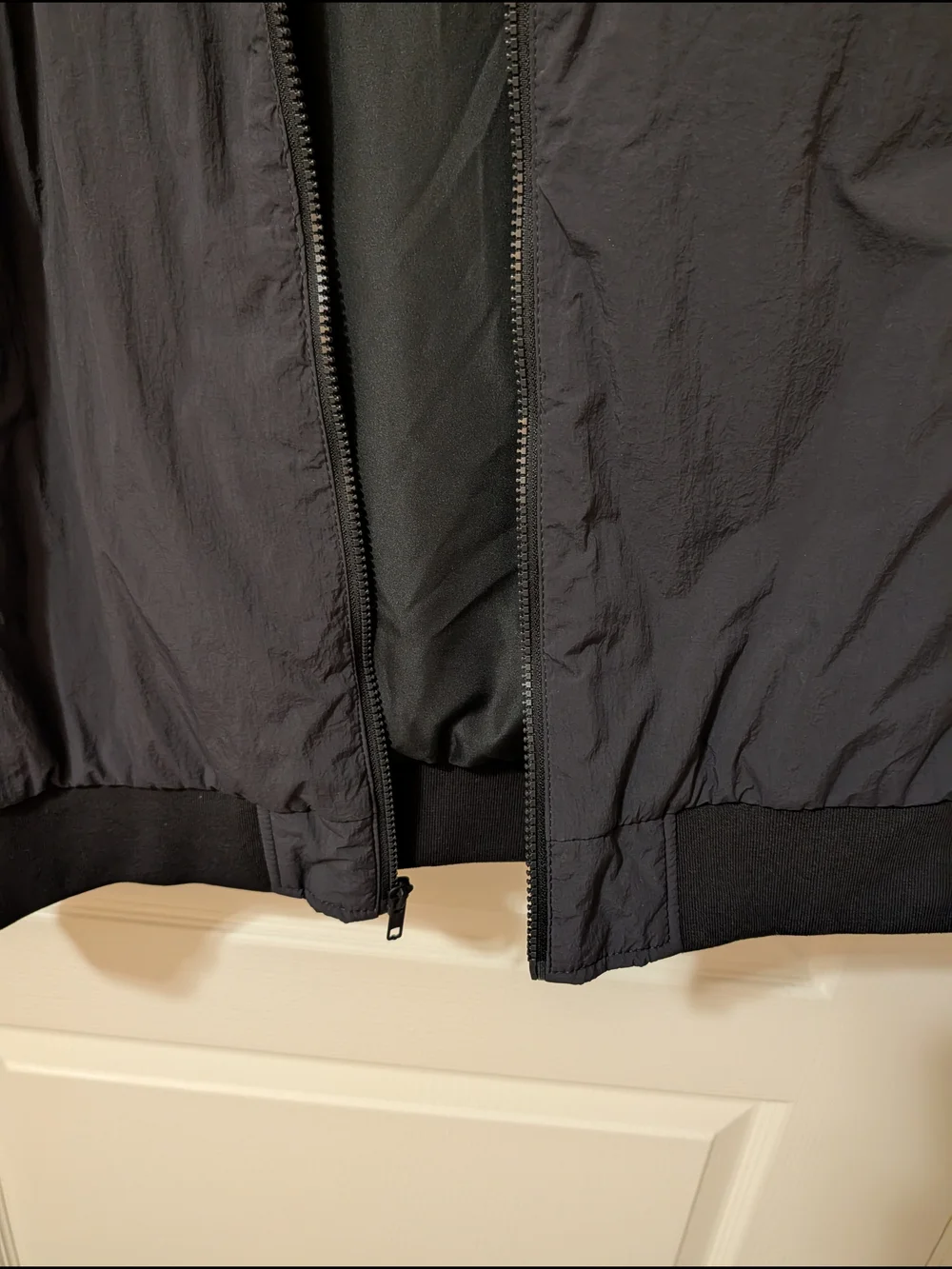 GAP Men's Dark Gray Bomber Jacket - Zip Front